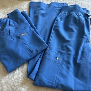 FIGS ceil blue scrubs set
